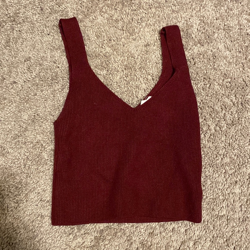 Burgundy crop top